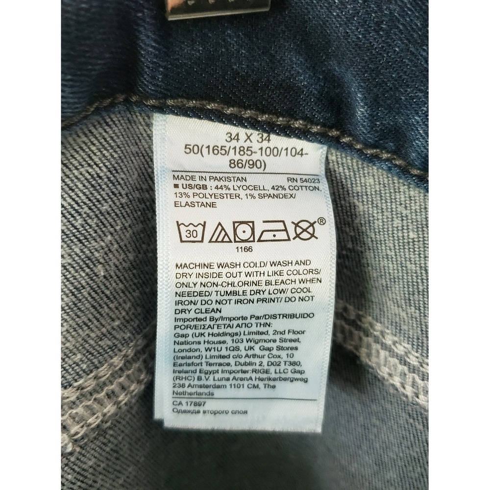 Banana Republic Traveler Jeans Mens 34x34 Dark Wash Slim Fit Denim Pants - Picture 5 of 7